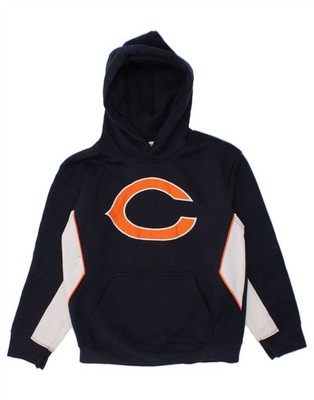 NFL Jungen Grafik Hoodie Pullover 6-7 Jahre Small Navy Blau Colourblock BB04