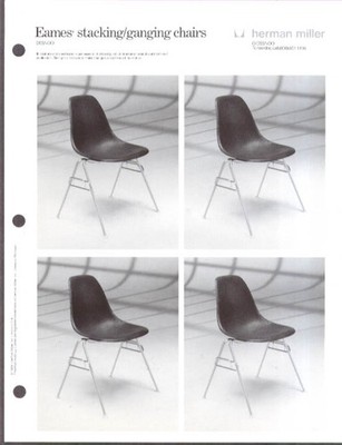 Herman Miller Eames Stacking Chairs sell sheet 1986
