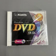 Ridata Double Layer Dvd + R DL  2.4x 240 Minute 8.5 Gb Sealed