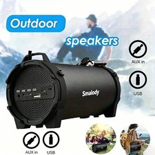 Loud Bluetooth Speaker Portable Wireless Boombox Aux Rechargeable Bass System