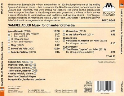 NEW YORK CHAMBER/KIM-ADLER:CHAMBER ORCH WORKS NEW CD