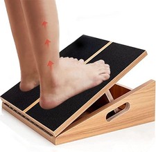 Slant Board for Calf Stretching Wooden Stretcher Medium, Beige and Black 