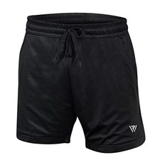 Athletic Gym Shorts for Youth Boys Workout Running Shorts Black Size L