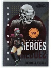 Kendall Fuller 2021 Panini Absolute Unsung Heroes Washington Football Team #UH17