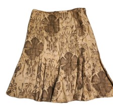 Lauren Ralph Lauren Women's 14 Petite Linen Cottagecore/Boho Midi Floral Skirt