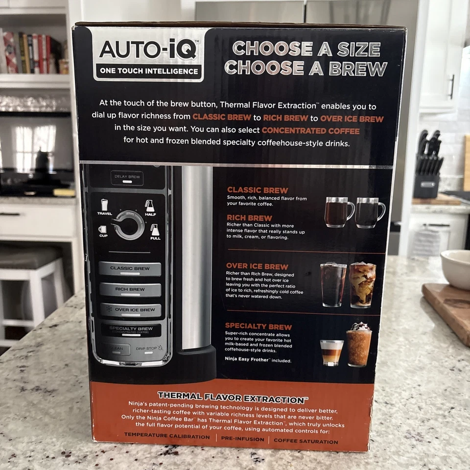 Ninja Coffee Bar Auto-IQ One Touch Intelligence Coffee Maker CF080Z69 New In Box - Image 4 of 4