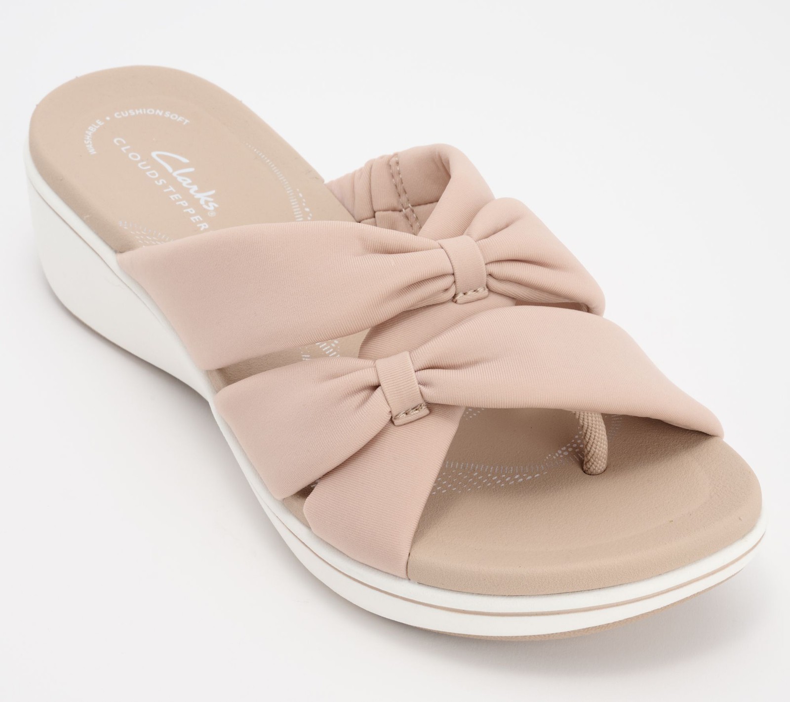 Clarks Footwear Women's Sz 8 Cloudsteppers Washable Thong Sandals Pink A693736