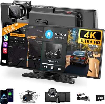Largest 11.5 inch Wireless CarPlay Screen for Car, A-pple CarPlay & Android A...