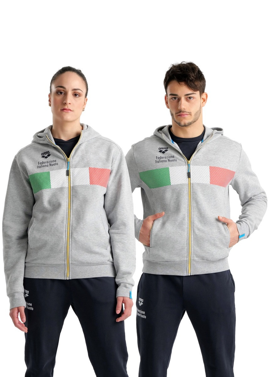 ARENA FELPA ZIP FIN HOODED JACKET 005833552 MEDIUM GREY - Main Image