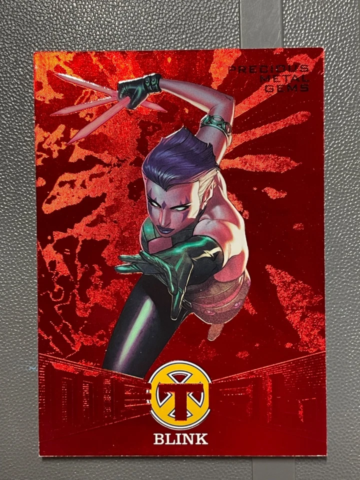 Fleer Ultra Marvel XMen Metal Blasters 2018 PMG rojo 46/99 Blink #MB38 serializado Foto 2 de 4