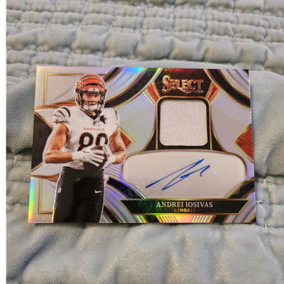 Panini 2025 Select Andrei Iosivas Bengals Prizm Auto Mem SME-AIS /249