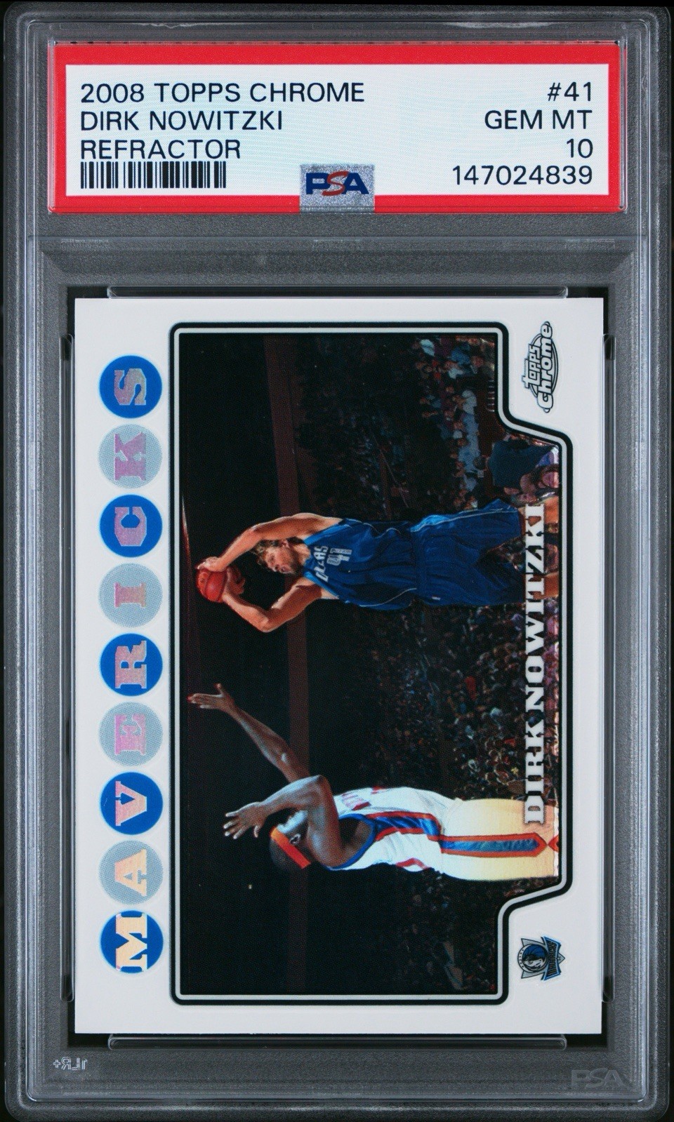 Psa 10 - Dirk Nowitzki - 2008-09 Topps Chrome - #41 Refractor