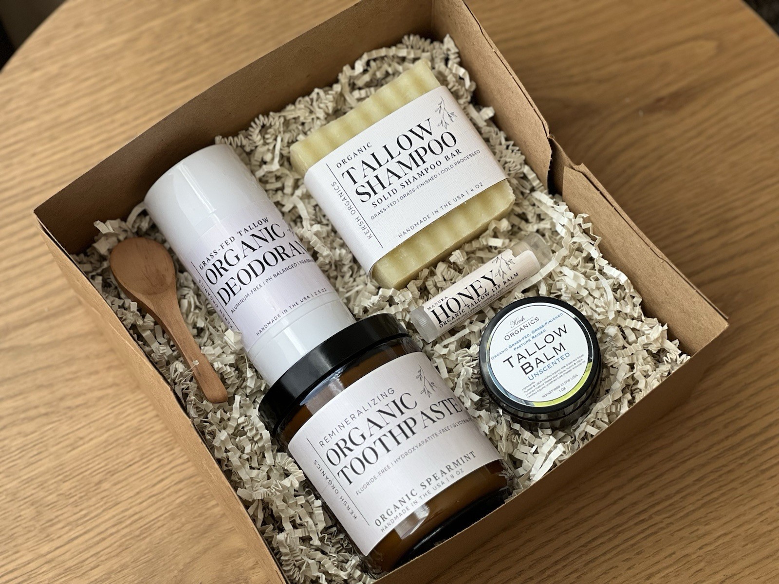 The Crunchy Starter Kit- Organic Toothpaste, Deodorant, Shampoo, Tallow, Lip