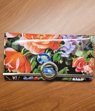 Floral Print Medium Size Wallet - Clutch - Unbranded