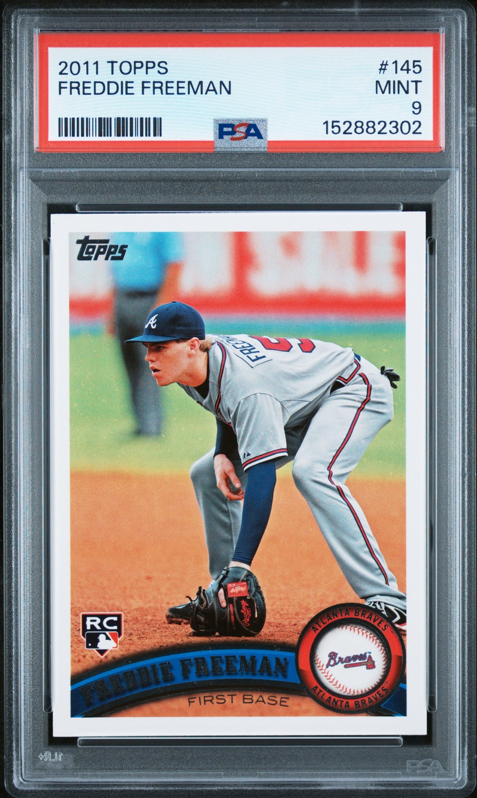 2011 TOPPS #145 FREDDIE FREEMAN ROOKIE RC PSA 9