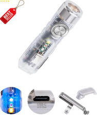 Aurora A8 USB C EDC Flashlight 650Lm 6500K Magnetic Keychain Light Lock Mode US