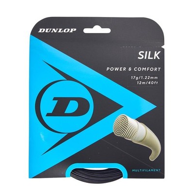 Dunlop Sport SILK 17G  schwarz SET Tennis Saite Top Tennissaite Bespannung NEU