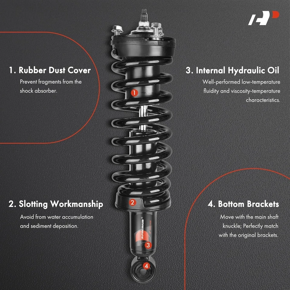 Front Complete Strut & Coil Spring Assembly Compatible with Chevrolet Colorado & Foto 3 de 4