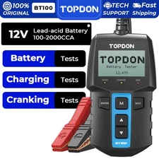 🔥12V Car Battery Tester Battery Load Tester Battery Analyzer TOPDON BT100