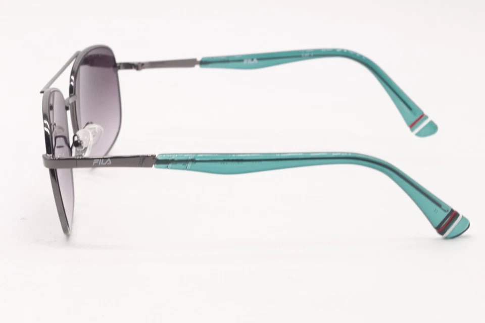 NUEVAS GAFAS DE SOL FILA SF9980 0568 VERDE DEGRADADO AUTÉNTICO DISEÑADOR 58-17 Foto 3 de 4