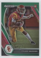 2021 Panini Prizm Draft Picks Green Prizm Tyler Vaughns #160 06vg