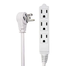 Flat Multiple Outlet Extension Cord 20 Ft for Indoor Use by - UL-Listed 3-Pro...