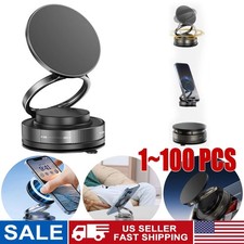 360  Vacuum Magnetic Phone Holder -Suction Cup Car Mount with Foldable Stand LOT