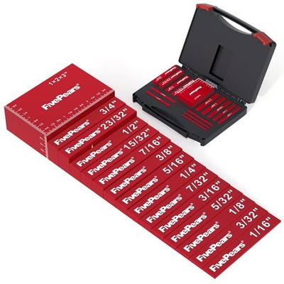 15 PCS Gauge Setup Blocks Woodworking Set, Aluminum Precision Measuring Setup...
