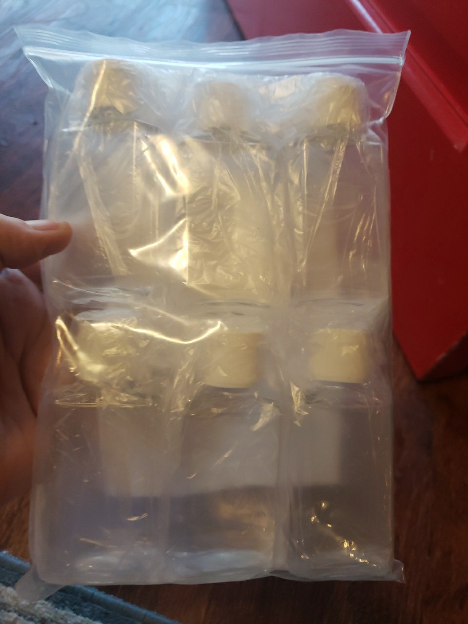 Empty Clear Refillable Flip Top Plastic Travel 2 Oz Bottle Containers 6 Pc Craft