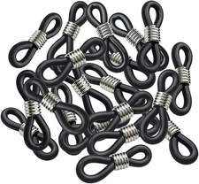 20 Pieces Eyeglass Chain Ends Adjustable Rubber Spectacle End Connectors for Eye
