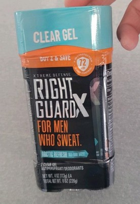 Double Pack Right Guard X Artic Refresh Antiperspirant Gel NEW