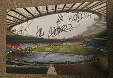 MULTI SIGNED HAMPDEN PARK PHOTO FROM SCOTLAND NATIONAL CAPPED PLAYERS CHARITY
