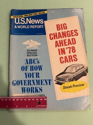 U.S. News & World Report Magazine May 9, 1977, Big Changes in 1978 Cars,