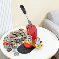 Pin Maker Kit Round Badge Maker w/ 100 Set Badge Materials Freestand Round 32mm