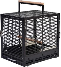 Pet Travel Cage - Durable Metal Small Pet Carrier 19.5"L x 15"W x 19"H