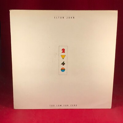 Elton John Too Low For Zero 1983 UK VINYL LP + INNER Cold As Christmas F