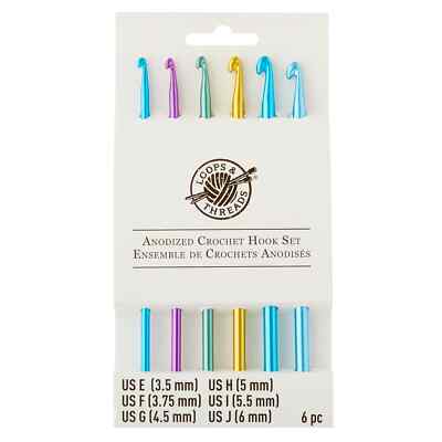 Anodized Crochet Hook Set by Loops & Threads , E-J