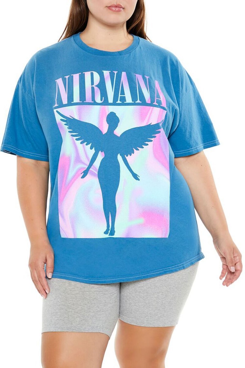 NIRVANA PLUS SIZE GRAPHIC TEE | eBay