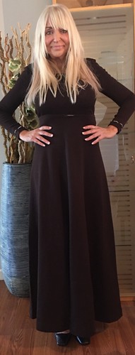 Crissa Linea Italiana Vintage 1970’s 100% Wool Long Dress Rhinestone SZ 10 Italy - Picture 12 of 13