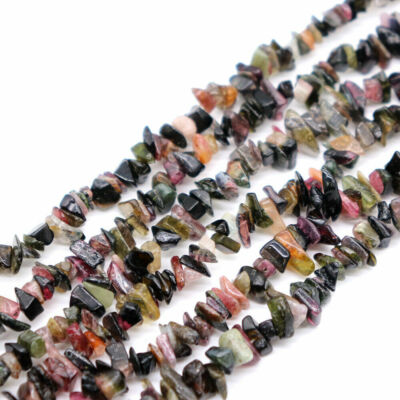 10 String（10X34''）Tourmaline Natural Gemstone Chips Beads or Jewelry Making 5-8mm