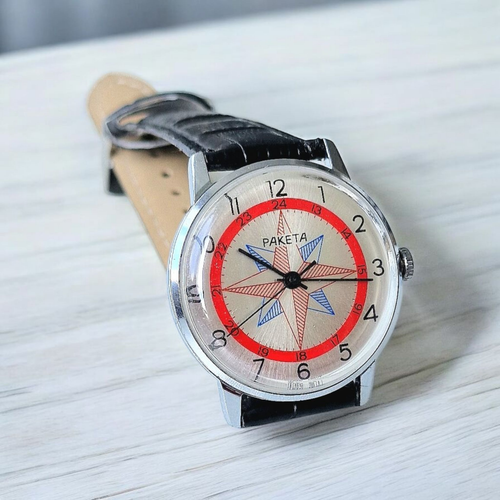 Seltene sowjetische mechanische UdSSR Herrenuhr RAKETA