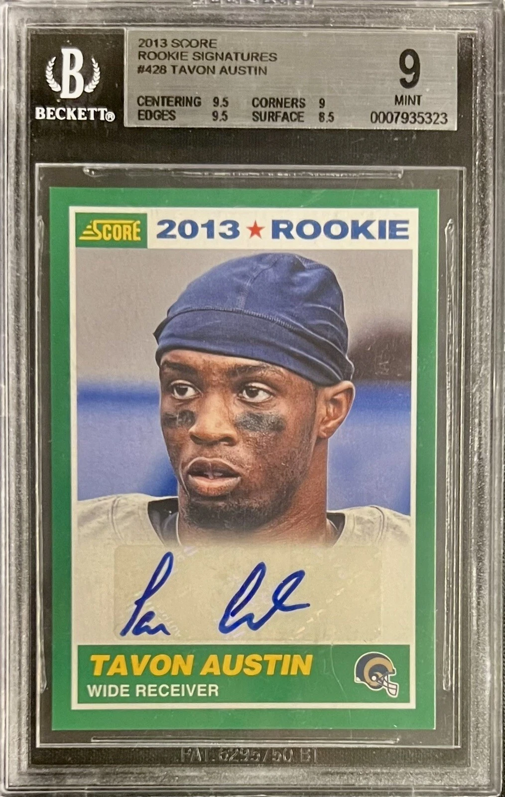 Tavon Austin Panini Score #428 Autograph