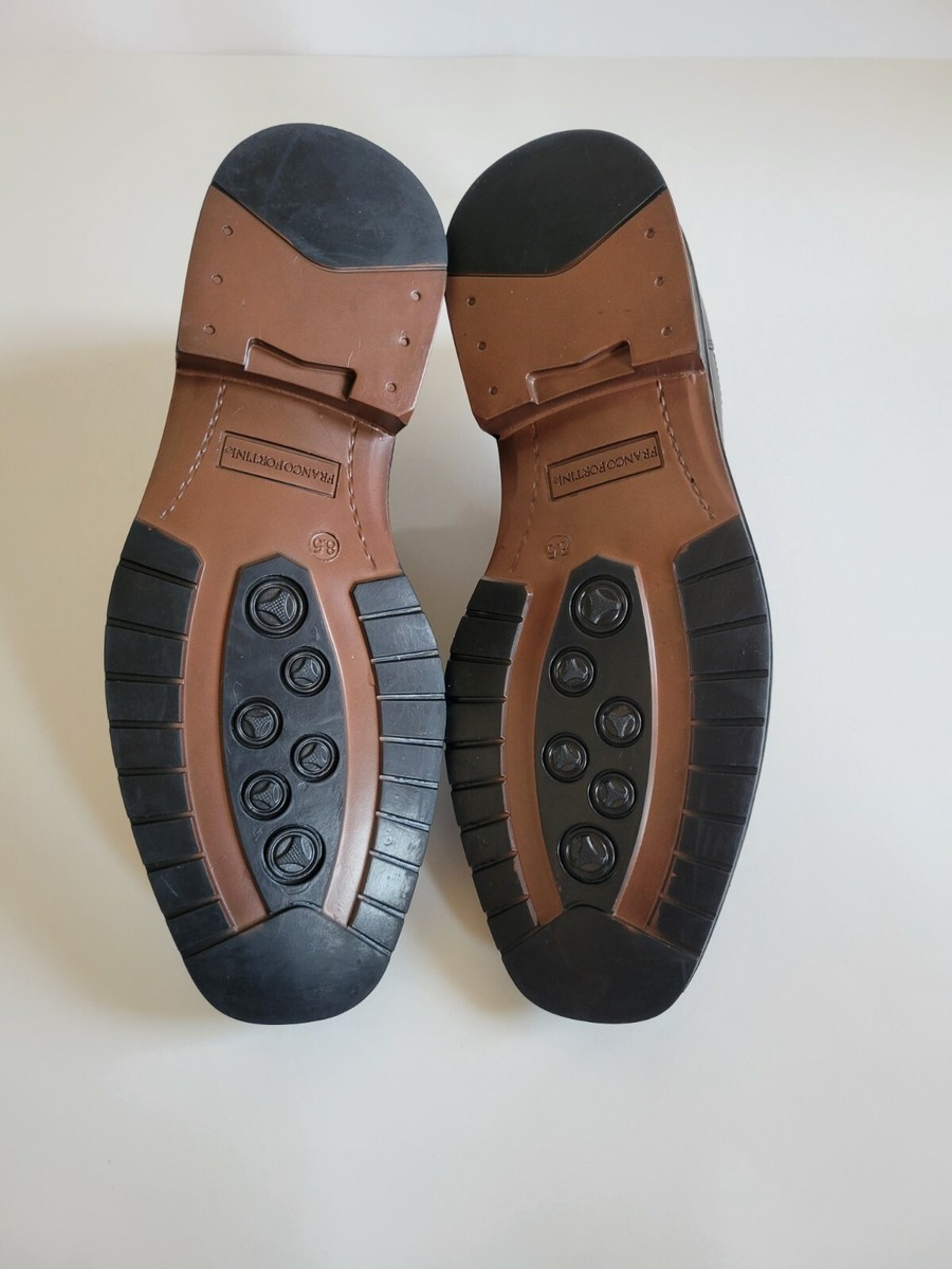 Franco Fortini Brown Keith Leather Slip-On Dress Memory Foam  display picture 1