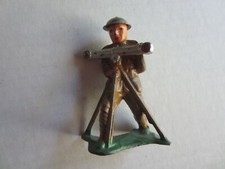 Vintage Unbranded Lead 3 Inch Soldier Holding a Tripod