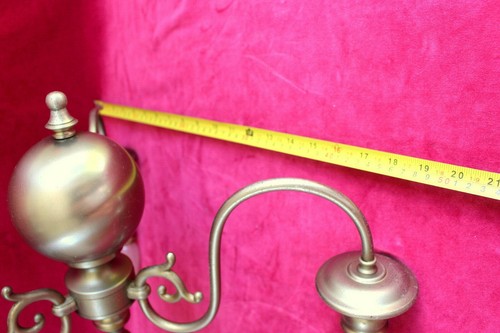 AN ORIGINAL PETITE FRENCH FLEMISH CHANDELIER 3 LIGHTS SILVER COLOR COMPLETE - Picture 8 of 8