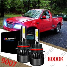 9007 8000k Ice Blue Led Headlight Bulbs For Ford F-150 1999-2003 Hilo Beam Qty2