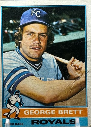1976 Topps #19 George Brett - Kansas City Royals - Picture 2 of 2