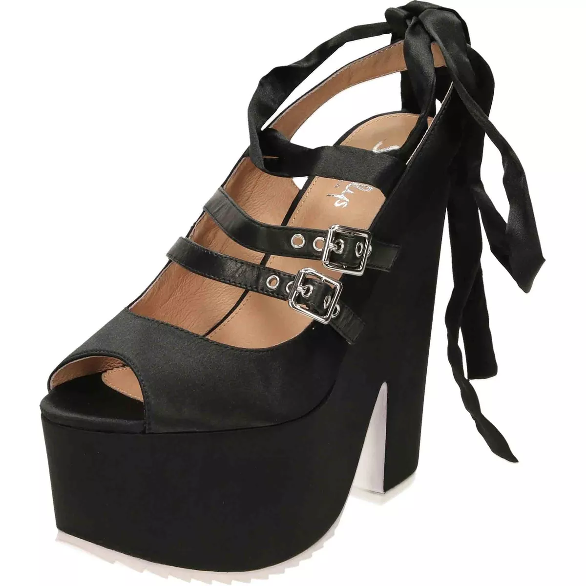 Satin sandals best sale with ankle wraps