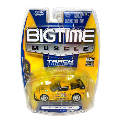 Jada Bigtime Muscle Track Series 2005 Corvette C6-R 1:64 Diecast