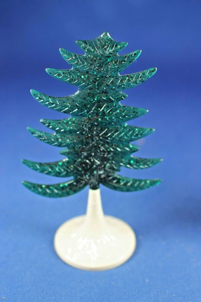 O/S - Plasticville - #CT-6 2 -Translucent Evergreen Trees - Red & Green HTF - Image 3 of 4